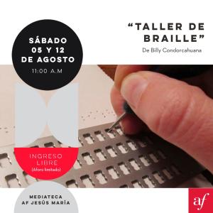 Petits Moments: Taller de Braille (5 y 12 de agosto)
