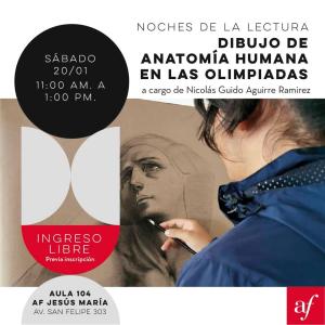 Sábado 20 de enero: Taller de dibujo de anatomía humana en las olimpiadas