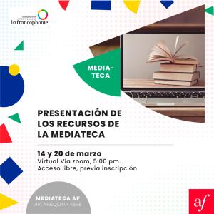 Jueves 14 de marzo: Presentación de los recursos de Mediateca