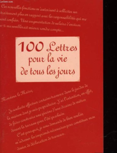 100 lettres pour la vie de tous les jours