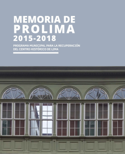 Memoria de PROLIMA 2015-2018